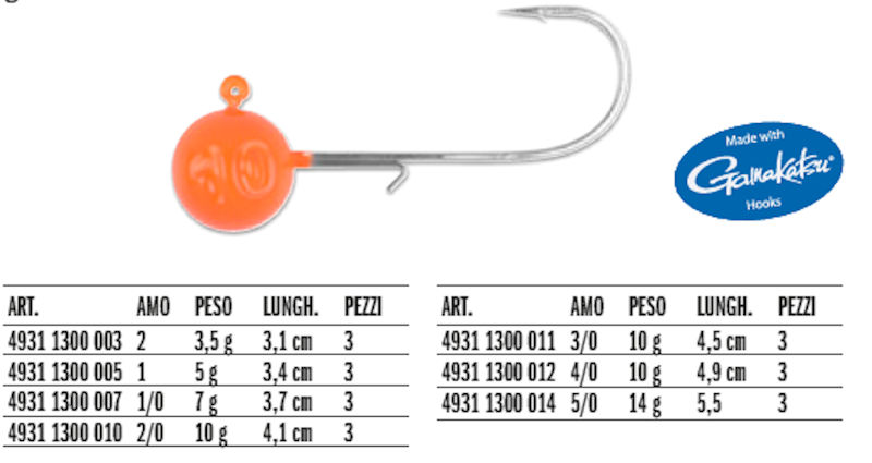 spro jig head round orange